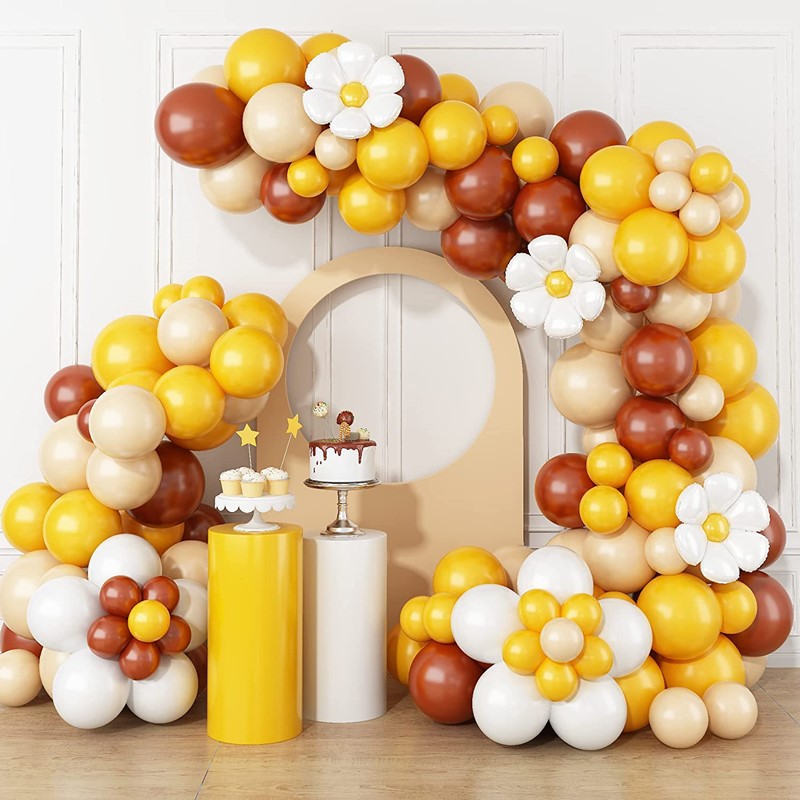 Colorful Macaron Daisy Balloon Chain BA23