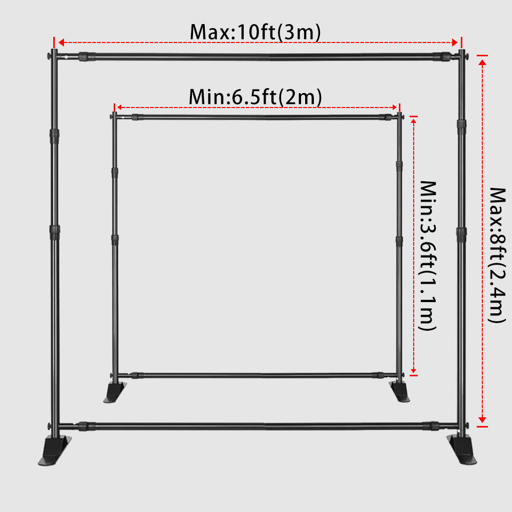 Adjustable Heavy Duty Backdrop Stand Kit Background Banner Stand UK PR16