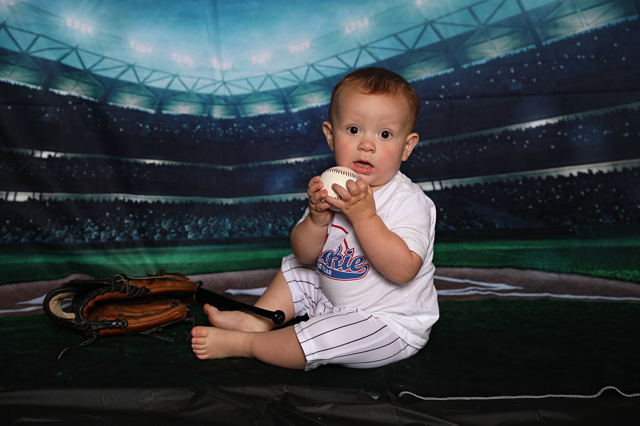 Baseball Ballpark Night Spoitlight Sports Game Stadium Backdrop UK for Photography G-280