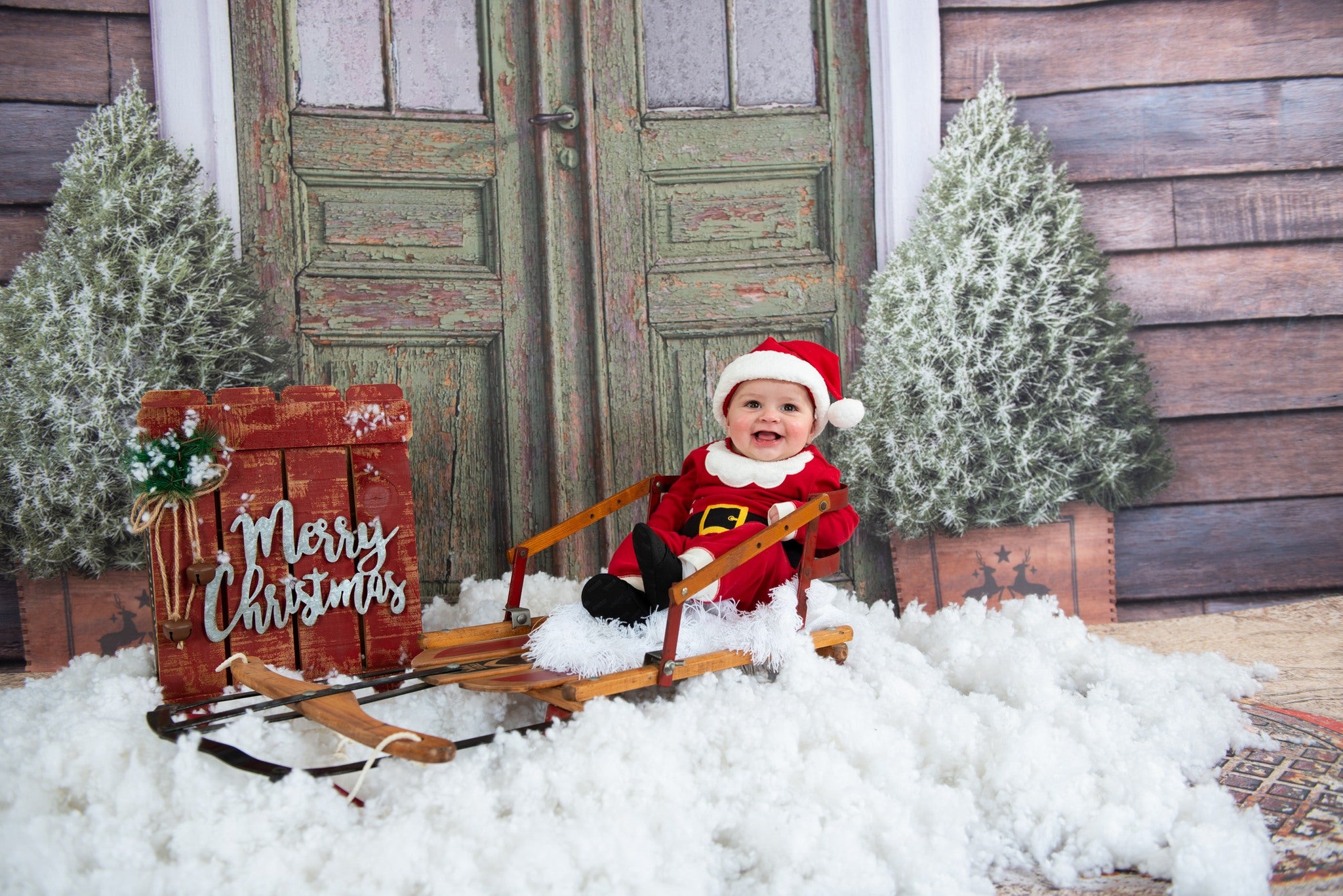 Winter Wonderland Courtyard Marble Arch Backdrop UK BRP9-235