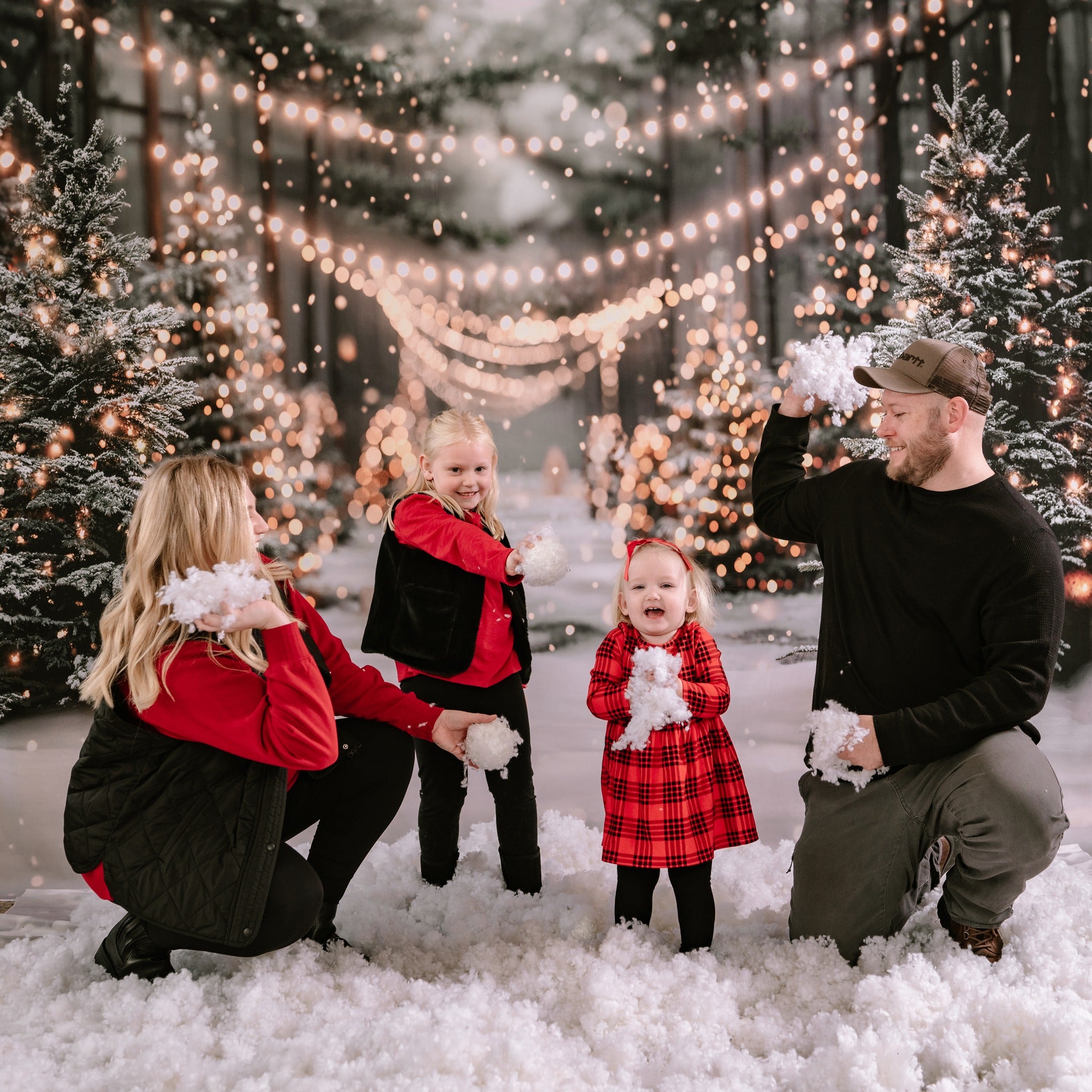 Winter Wonderland Courtyard Marble Arch Backdrop UK BRP9-235