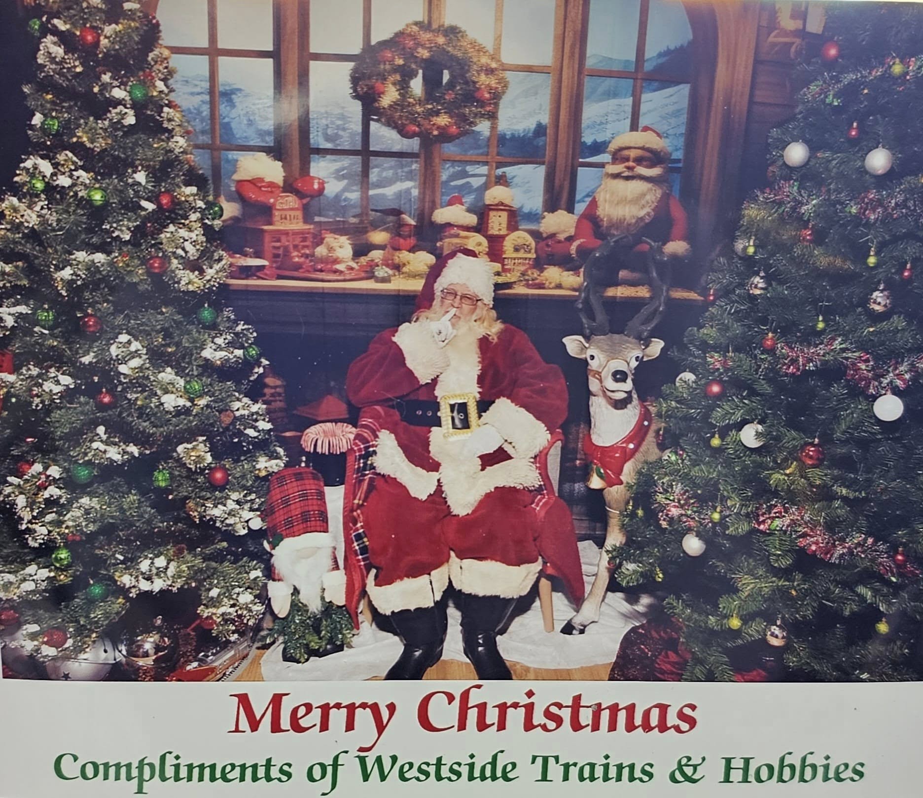 Santa Claus Workshop Christmas Backdrop UK RR7-794