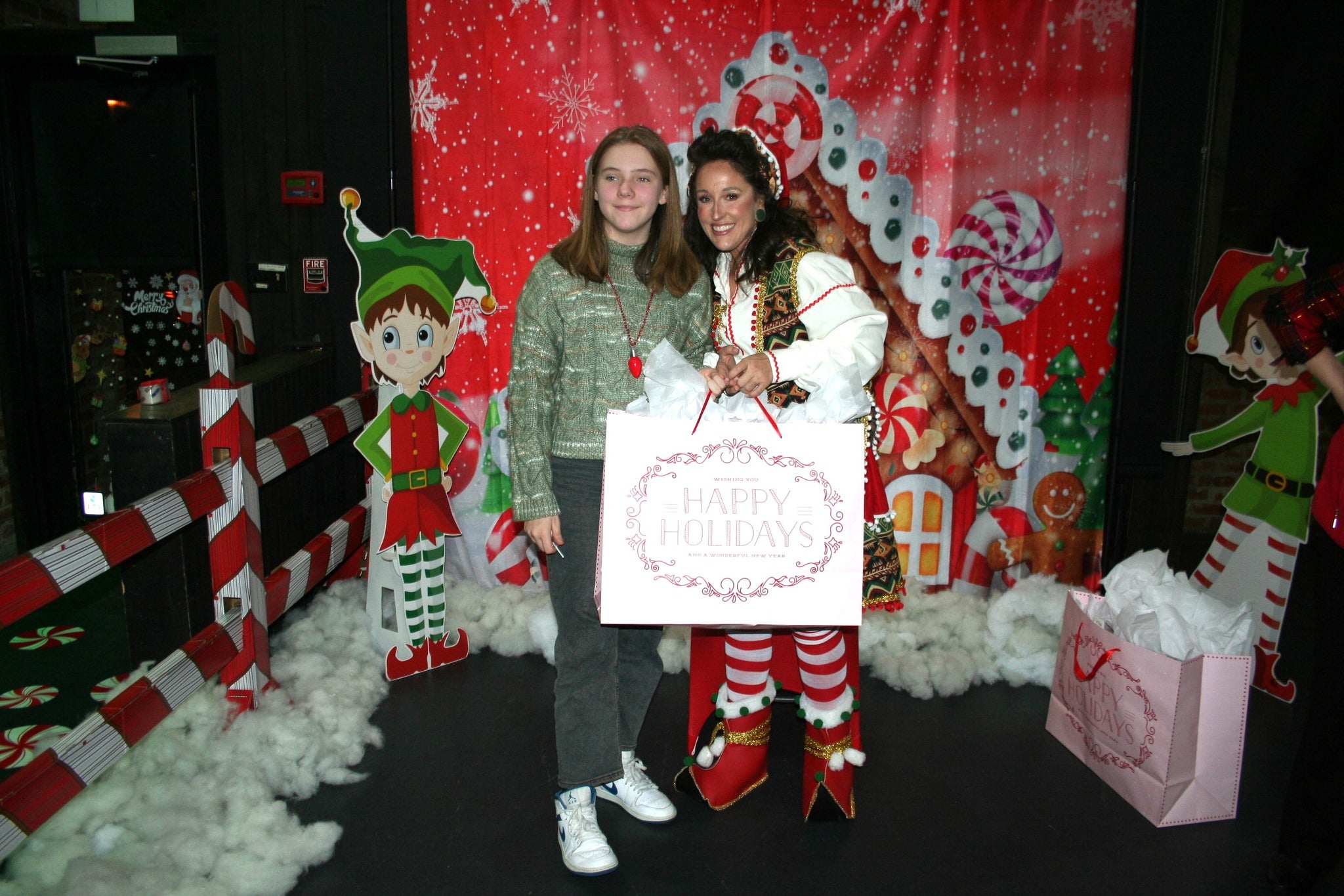 Christmas Backdrop Gingerbread House Candy for Photography D867