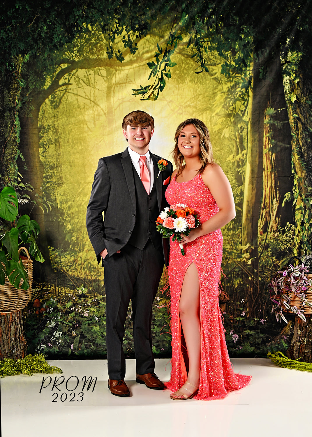 Magical Woodland  Light Green Photography Backdrop SH-752