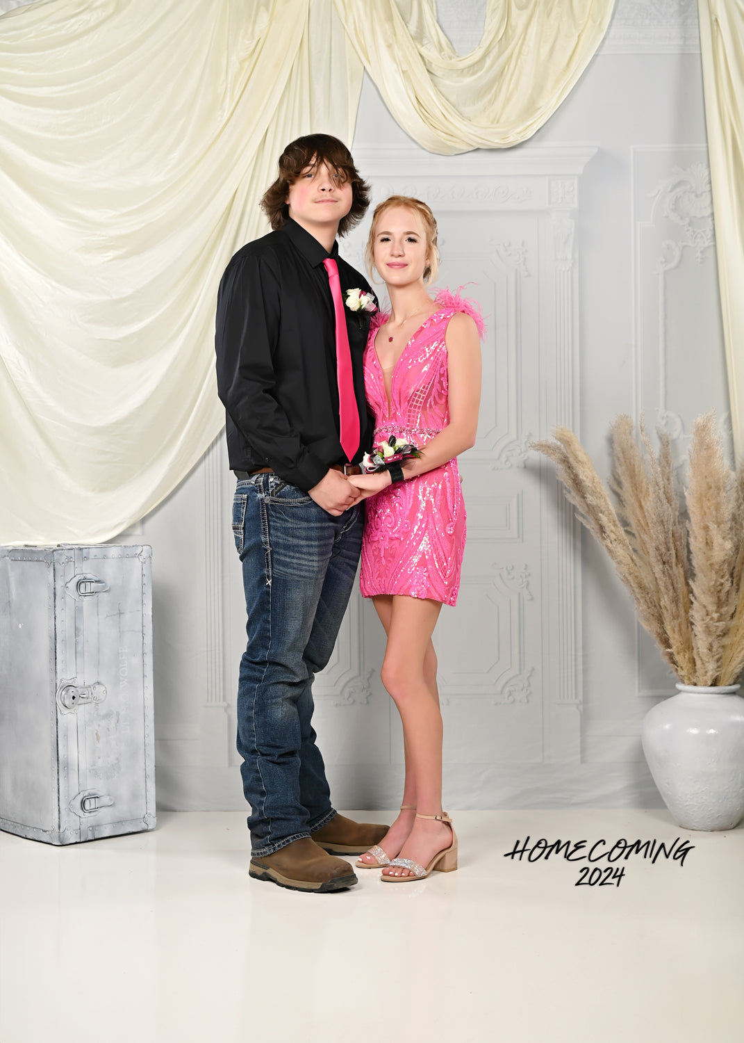 Classic Room White Wall Door Photography Backdrop SHU001