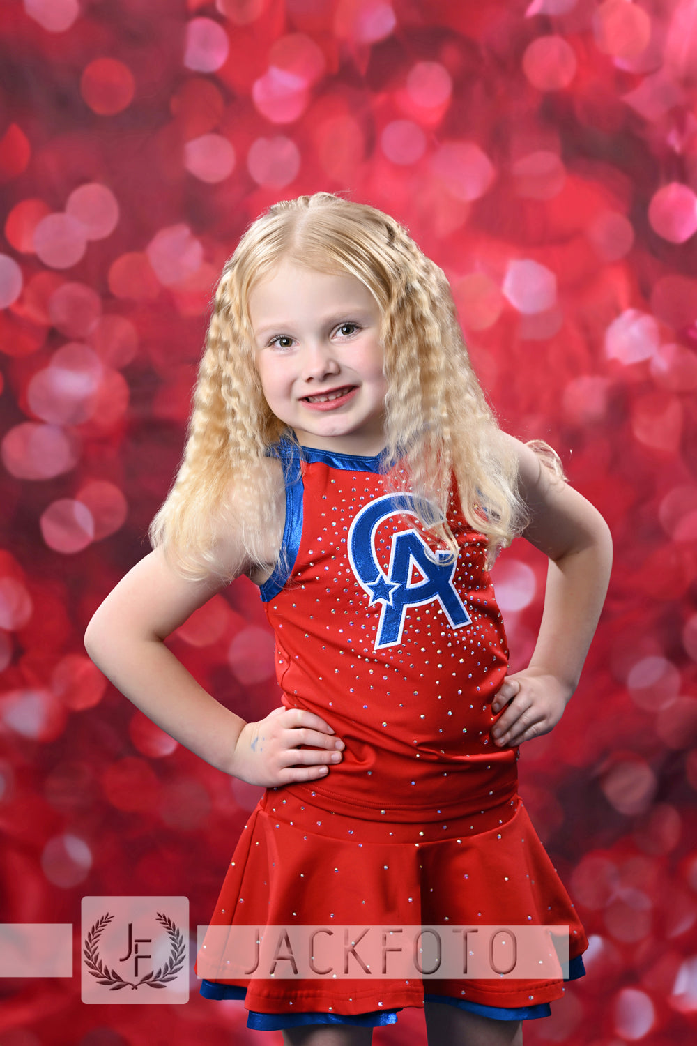 Red Dots Bokeh Portrait  backdrop UK for Photo Booths S-1156