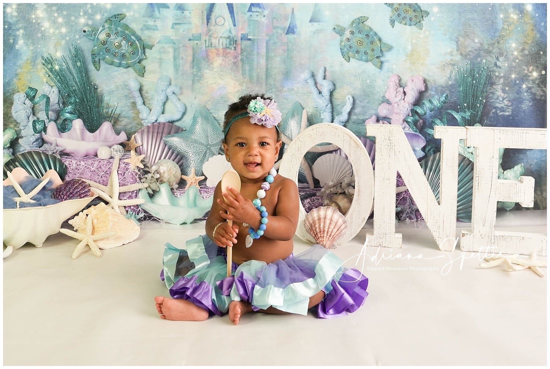 Castle Backdrop Underwater Castle Corals Children Backdrops UK MRR10-49