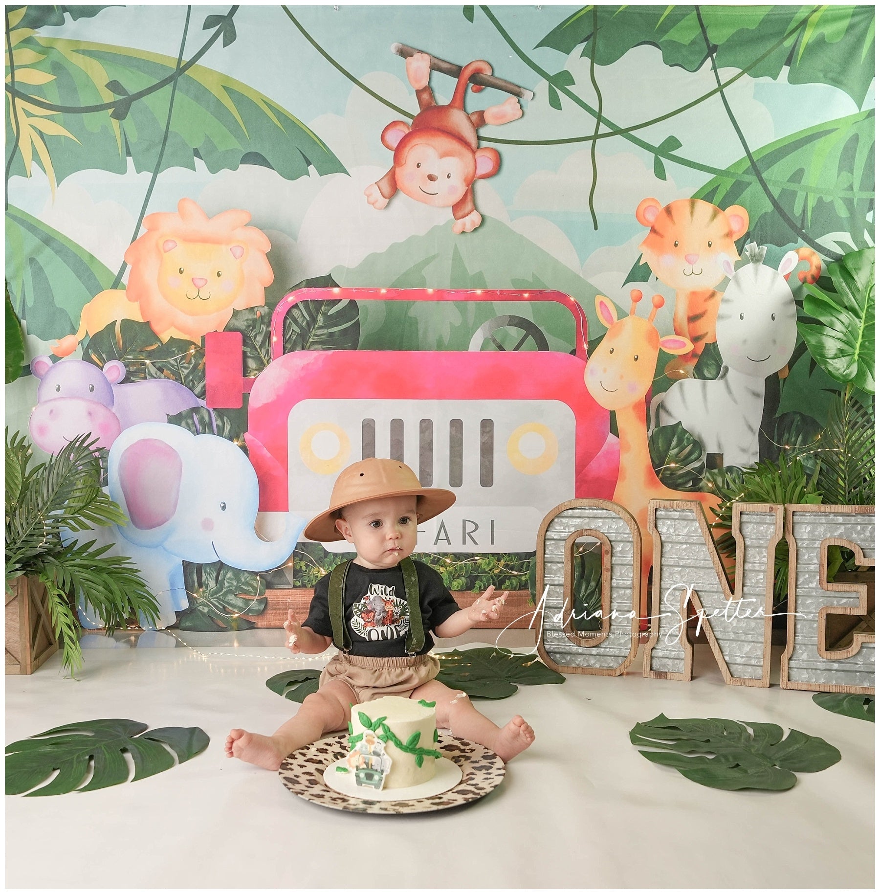 Kids Photo Backdrop Safari Jungle Adventure Children Backdrops UK MRR10-50