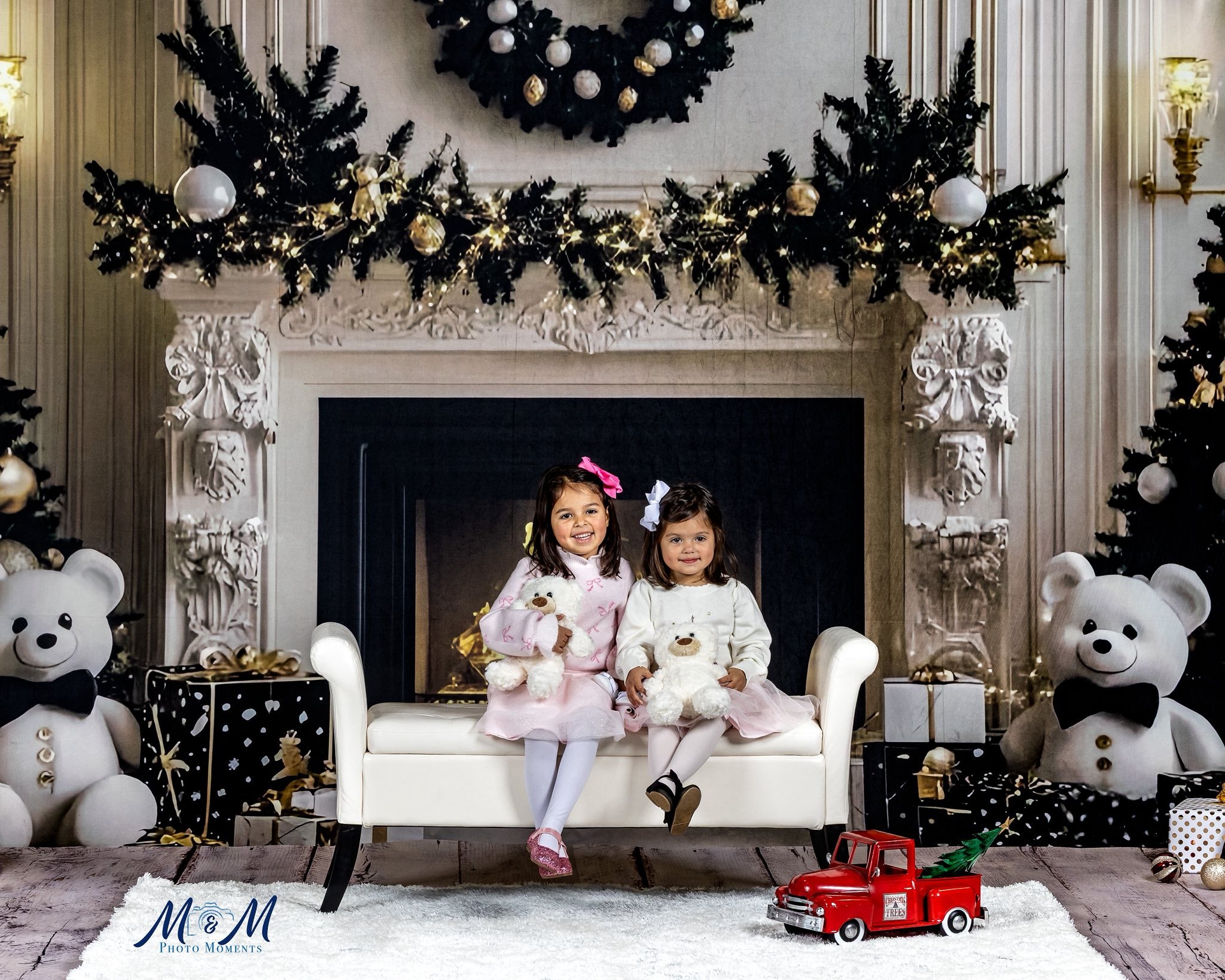 Christmas Backdrop Ideas Cozy Bear Christmas Charm Kids Backdrop UK CSH5-319