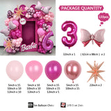 Pink Barbie Skateboarder Sound Vintage Style Girl Birthday Party Balloon Decoration BA38