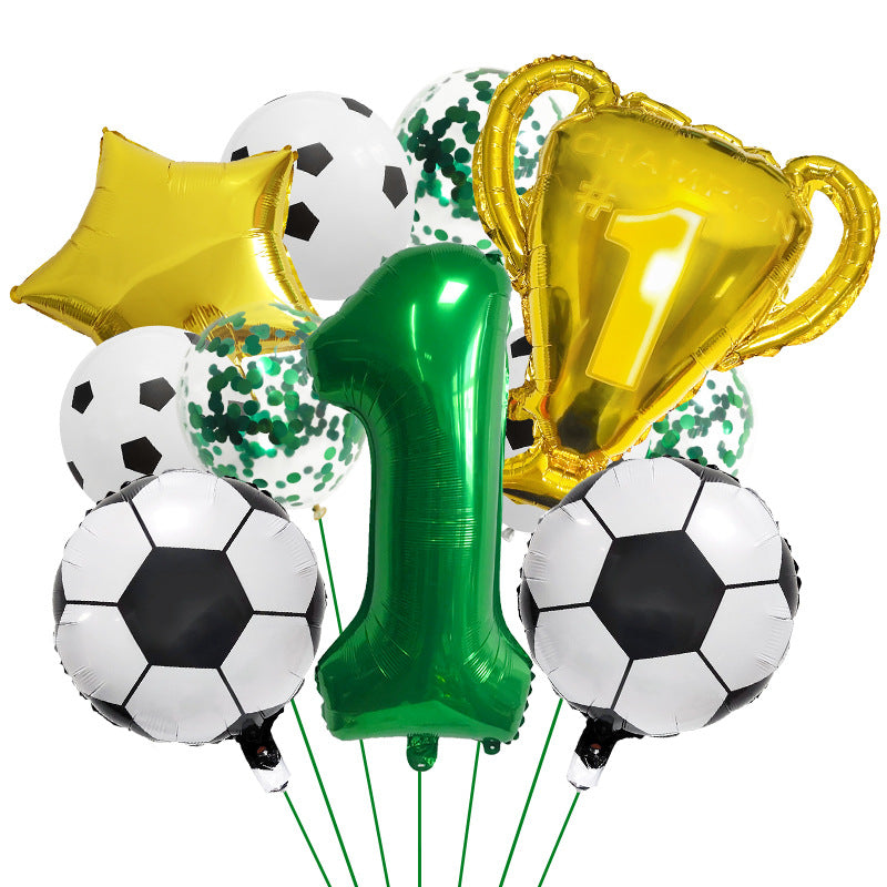 32" Digital Football World Cup Theme Balloon Set Trophy Party Decoration BA47