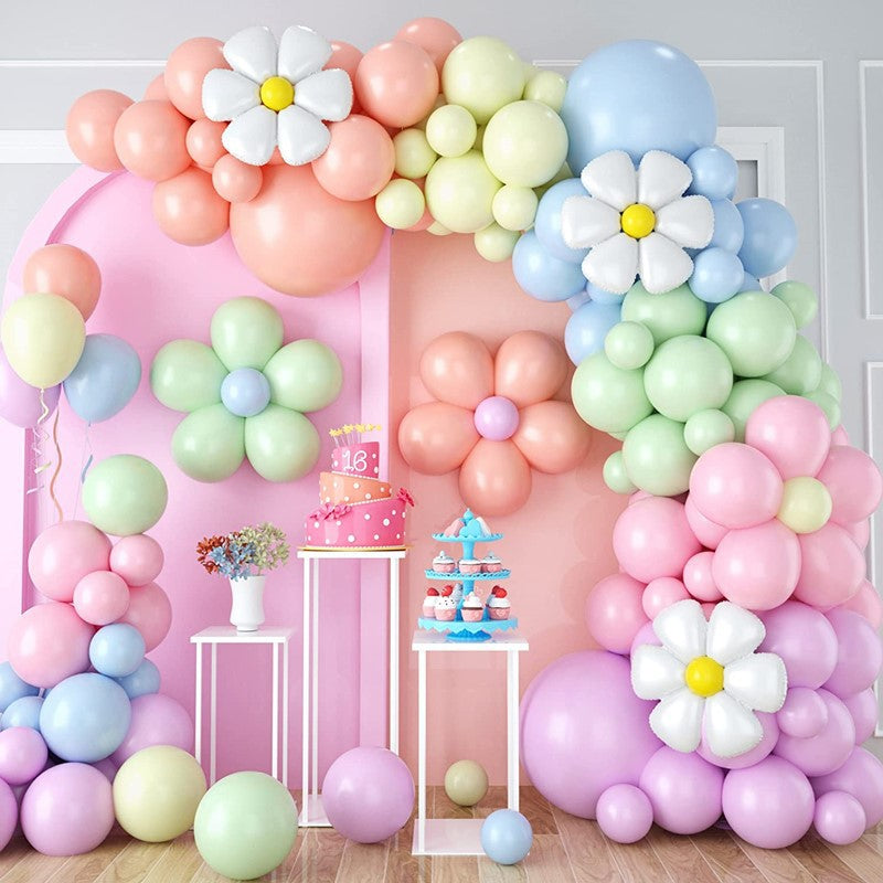 Colorful Macaron Daisy Balloon Chain BA23