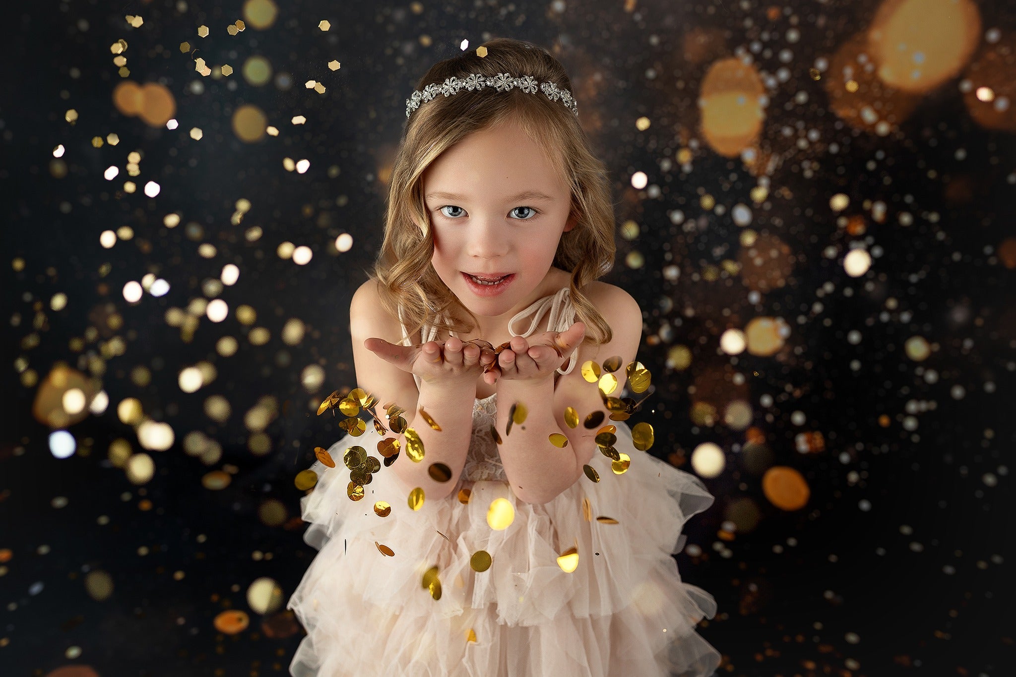 Glitter Bokeh Backdrop Golden Sparkling Glitter Lights Bokeh Backdrop UK MRR9-54