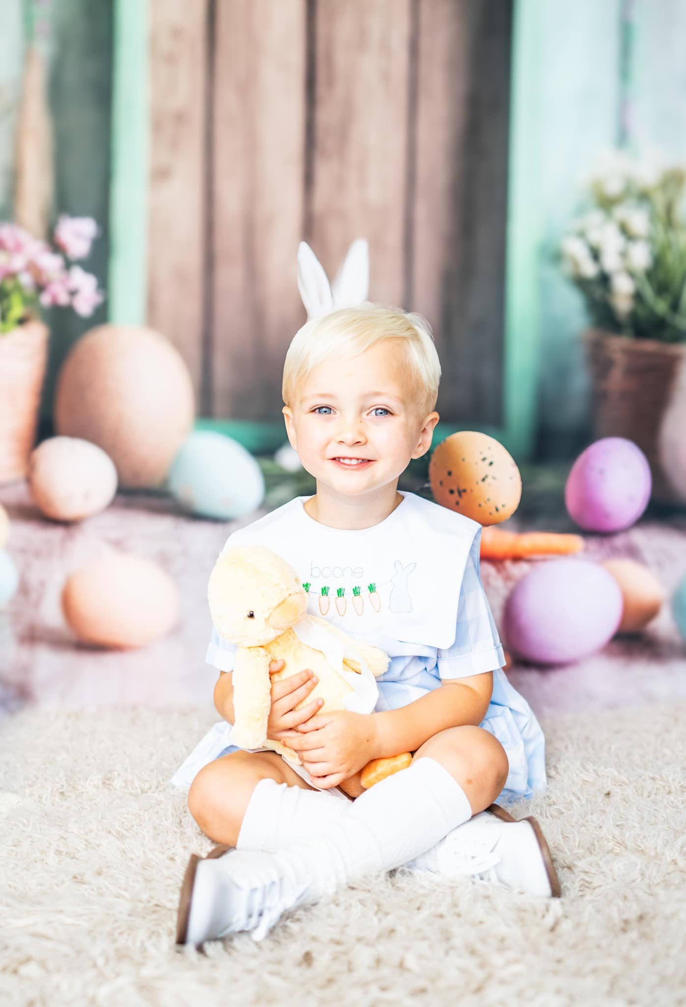 Easter Photo Backdrop Enchanted Green Door Bunny Backdrop UK CSH2-96