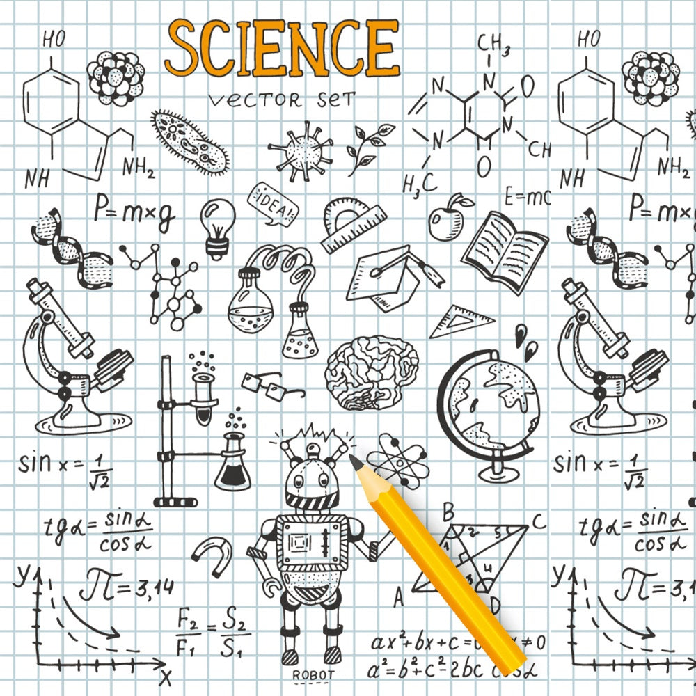 Back to School Science Notebook Backdrop UK BRP7-30