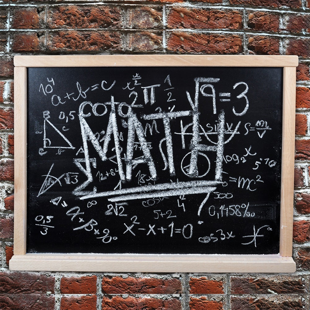 Back to School Math Blackboard Backdrop UK BRP7-19