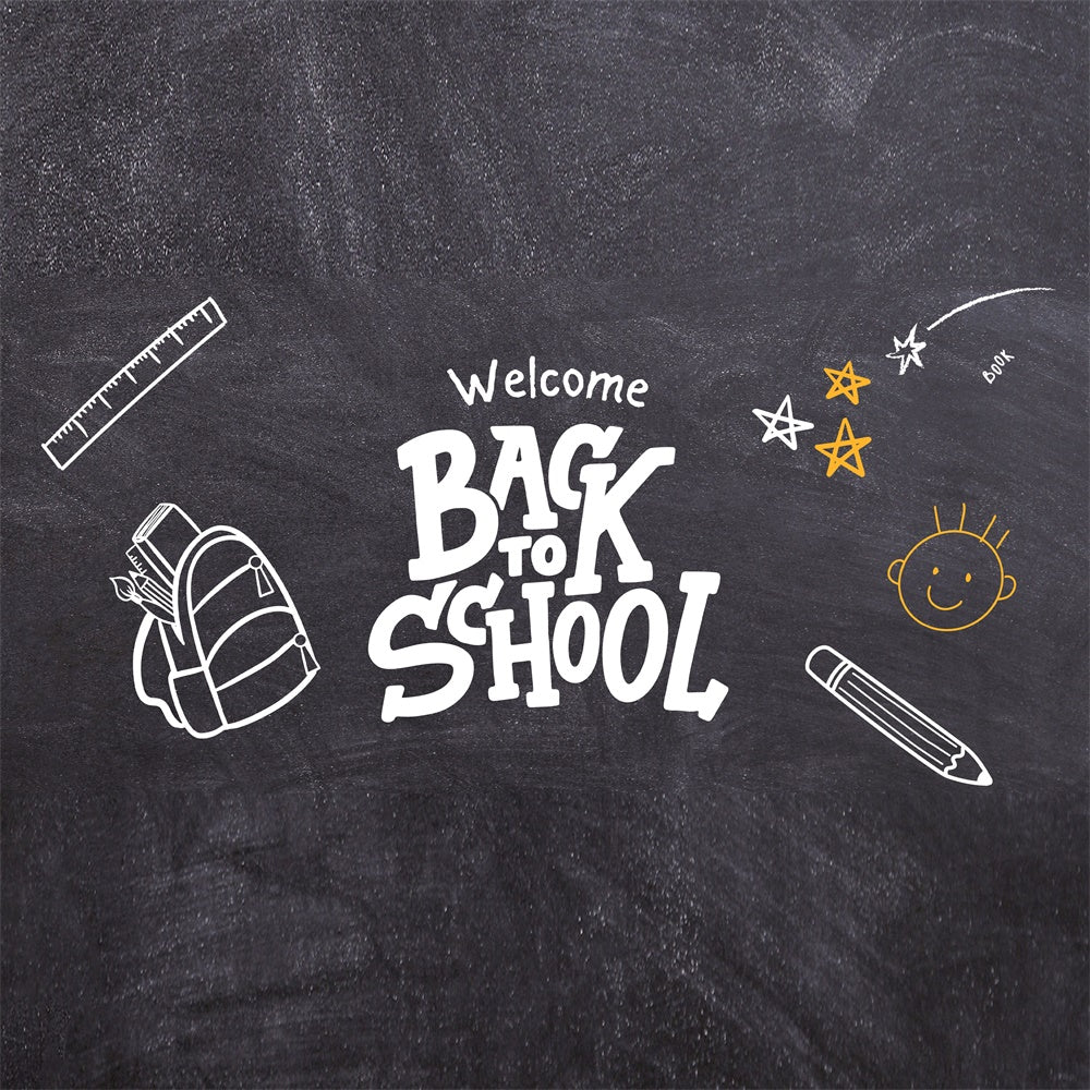 Back to School Chalk Drawing Photography Backdrop UK BRP7-47