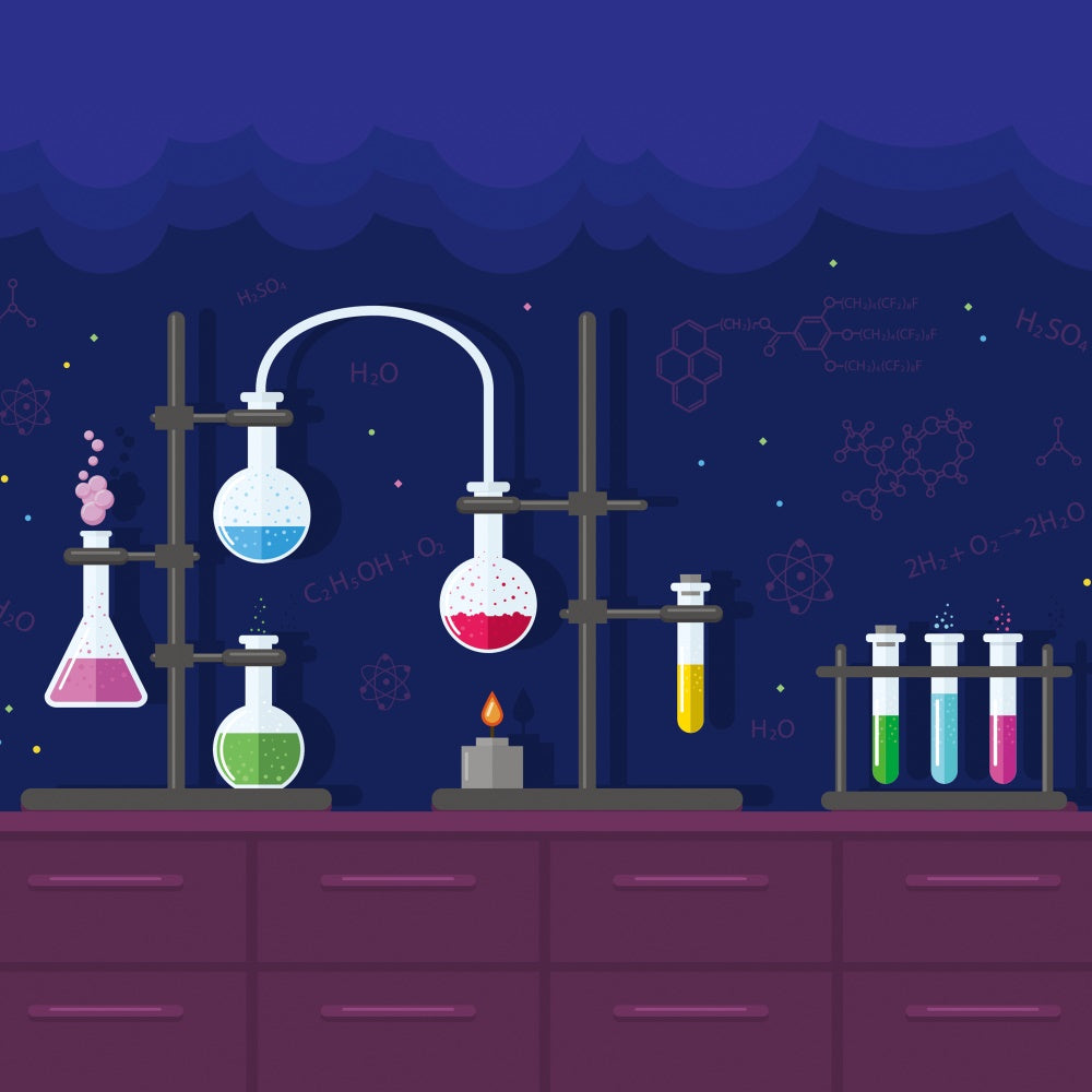 Chemistry Lab Back to School  Photography Backdrop UK BRP7-3