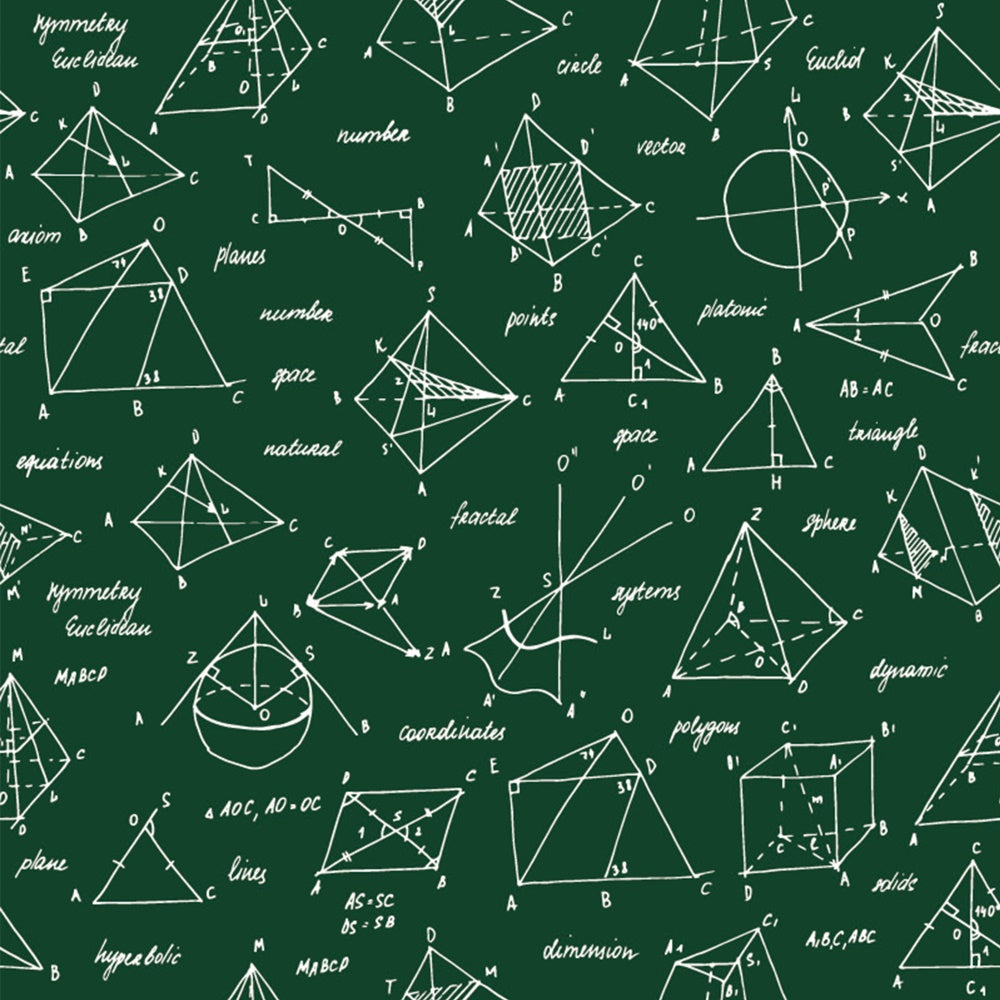 Geometry Chalkboard Back to School Backdrop UK BRP7-38