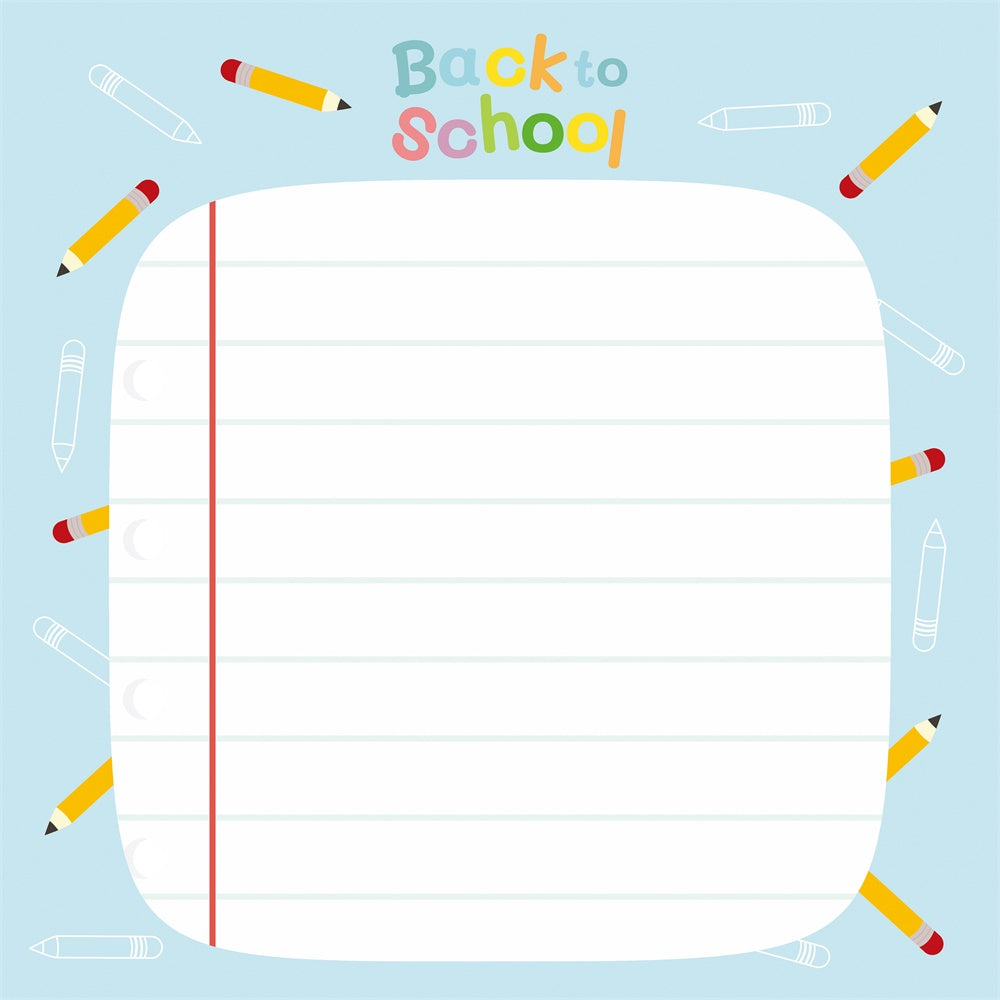 Back to School Notebook Photography Backdrop UK BRP7-9