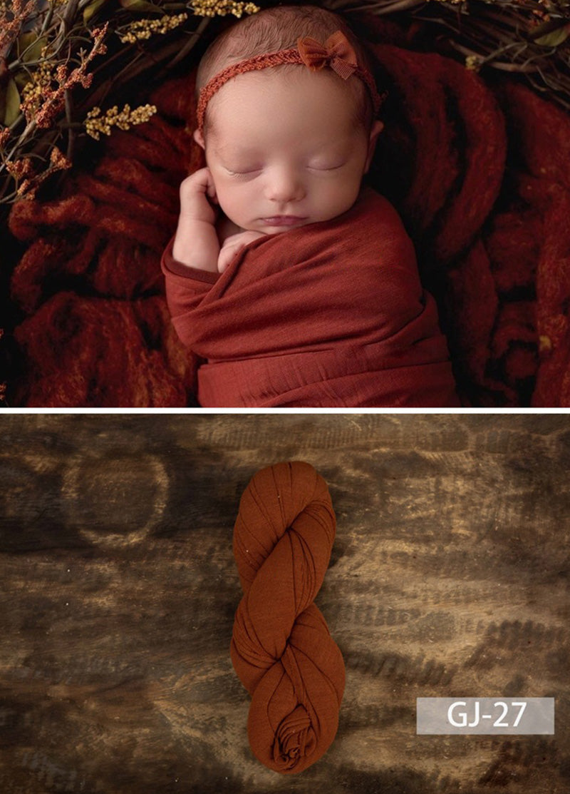 Newborn Photography Solid Color Soft Twine Wrap GJ