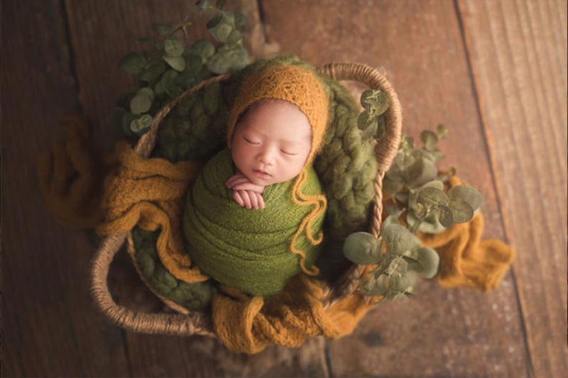 DBackdrop Handmade woven basket newborn child photography props SYPJ8