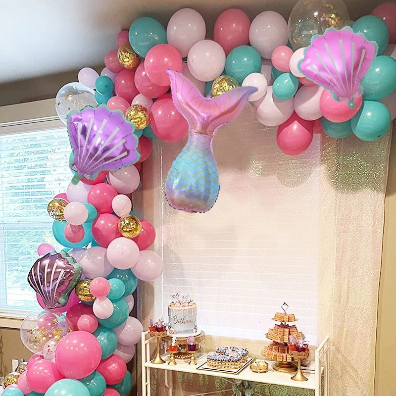 Ocean Party Mermaid Tail Arch Aluminum Balloon Chain BA14