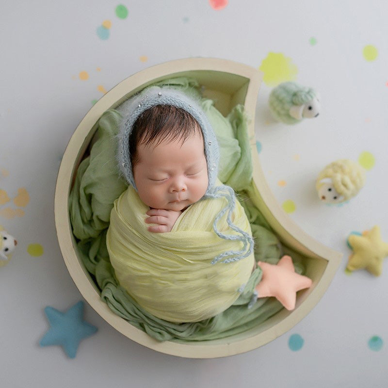 DBackdrop Wooden Moon Crescent Shaped Newborn Photography Props SYPJ5