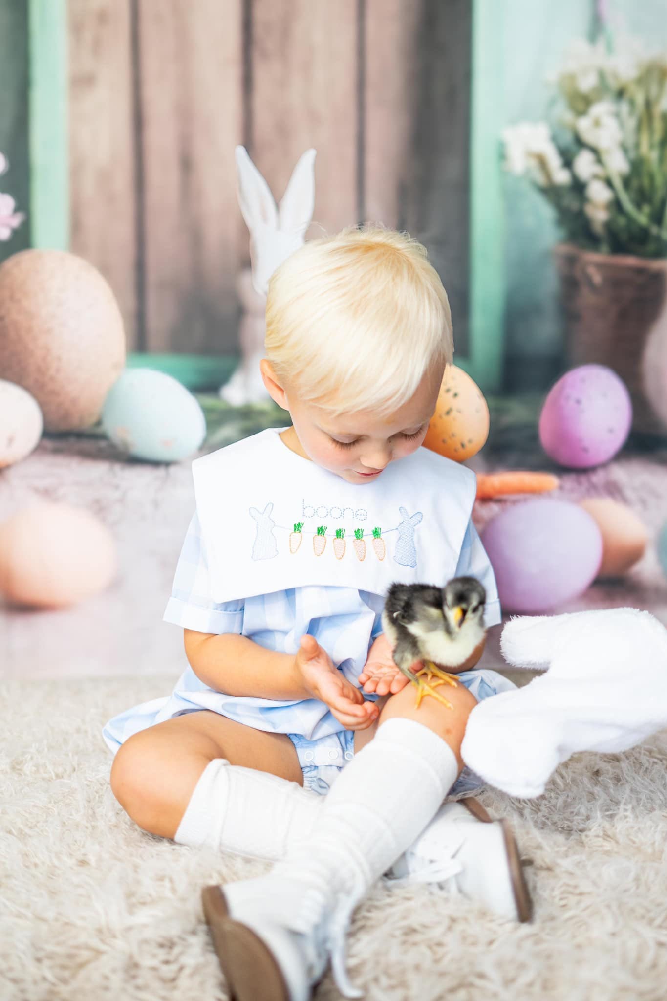 Easter Photo Backdrop Enchanted Green Door Bunny Backdrop UK CSH2-96