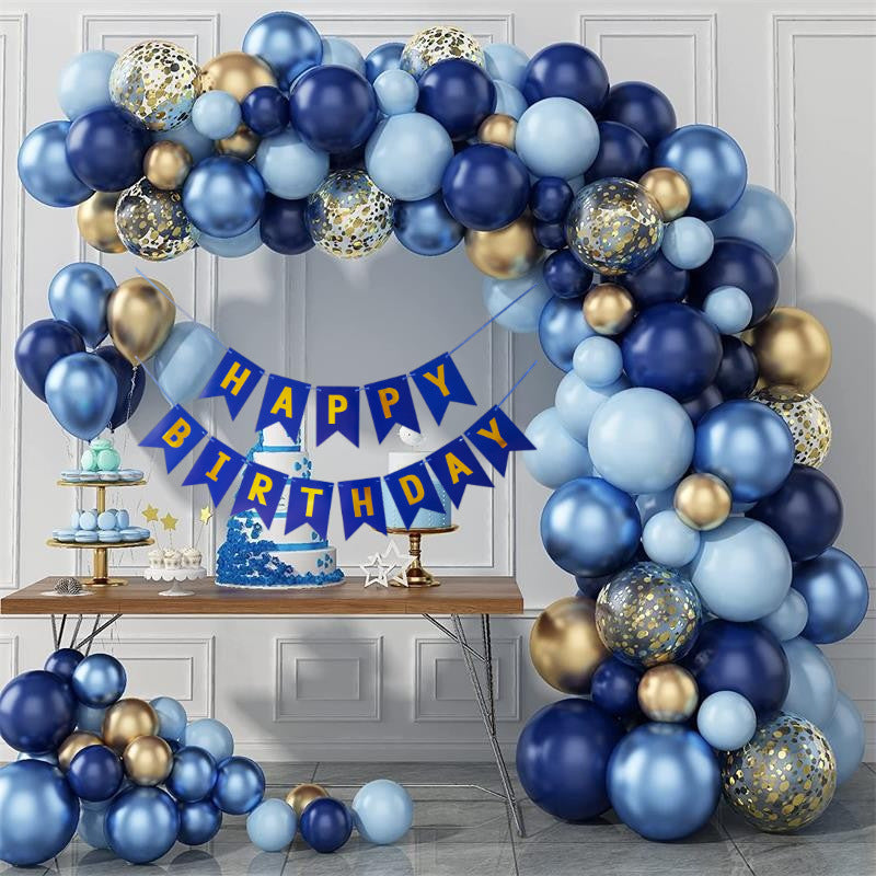 Blue Metallic Balloon Chain Birthday Party Decoration BA9