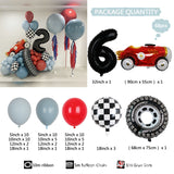 Racing Car Big Tyre Sports Car Boys Birthday Balloon Chain Decoration BA39