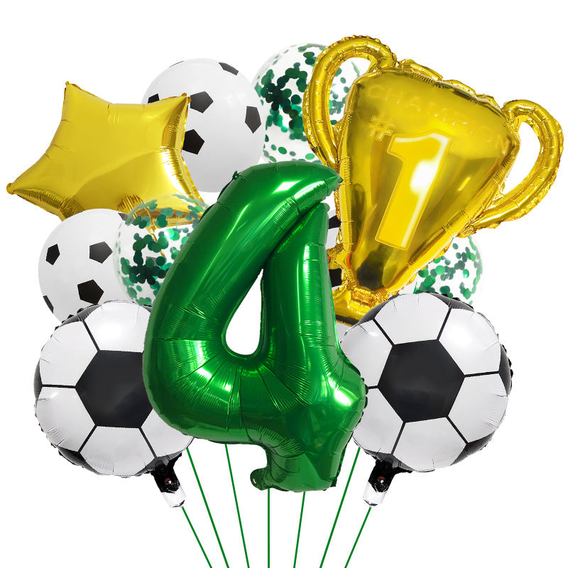 32" Digital Football World Cup Theme Balloon Set Trophy Party Decoration BA47