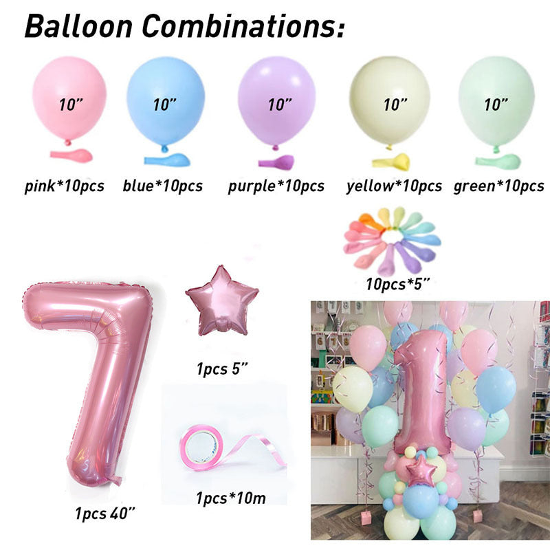 Macaron Latex Balloon Birthday Weekend Full Moon Party Decoration BA2