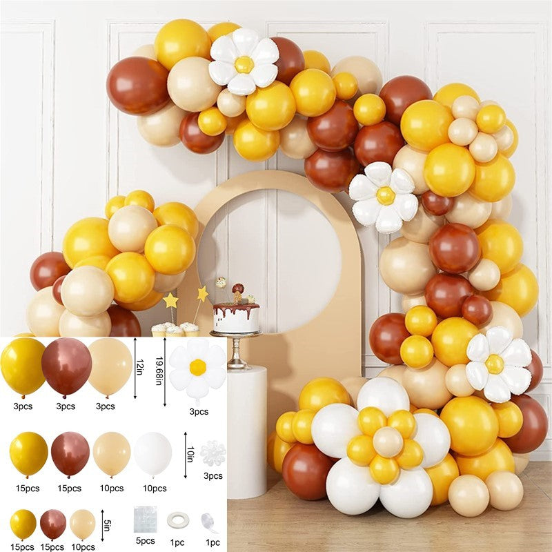 Colorful Macaron Daisy Balloon Chain BA23