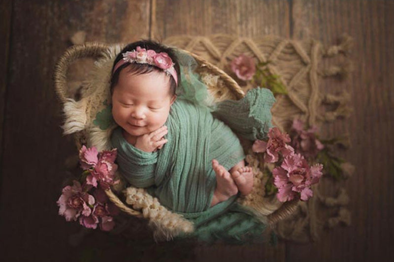 DBackdrop Handmade woven basket newborn child photography props SYPJ8