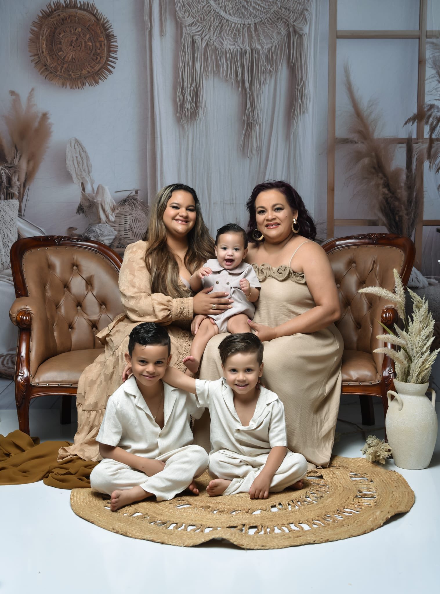 Boho Photo Backdrop Soft Cream Wall Macrame Backdrop UK GQ2-25