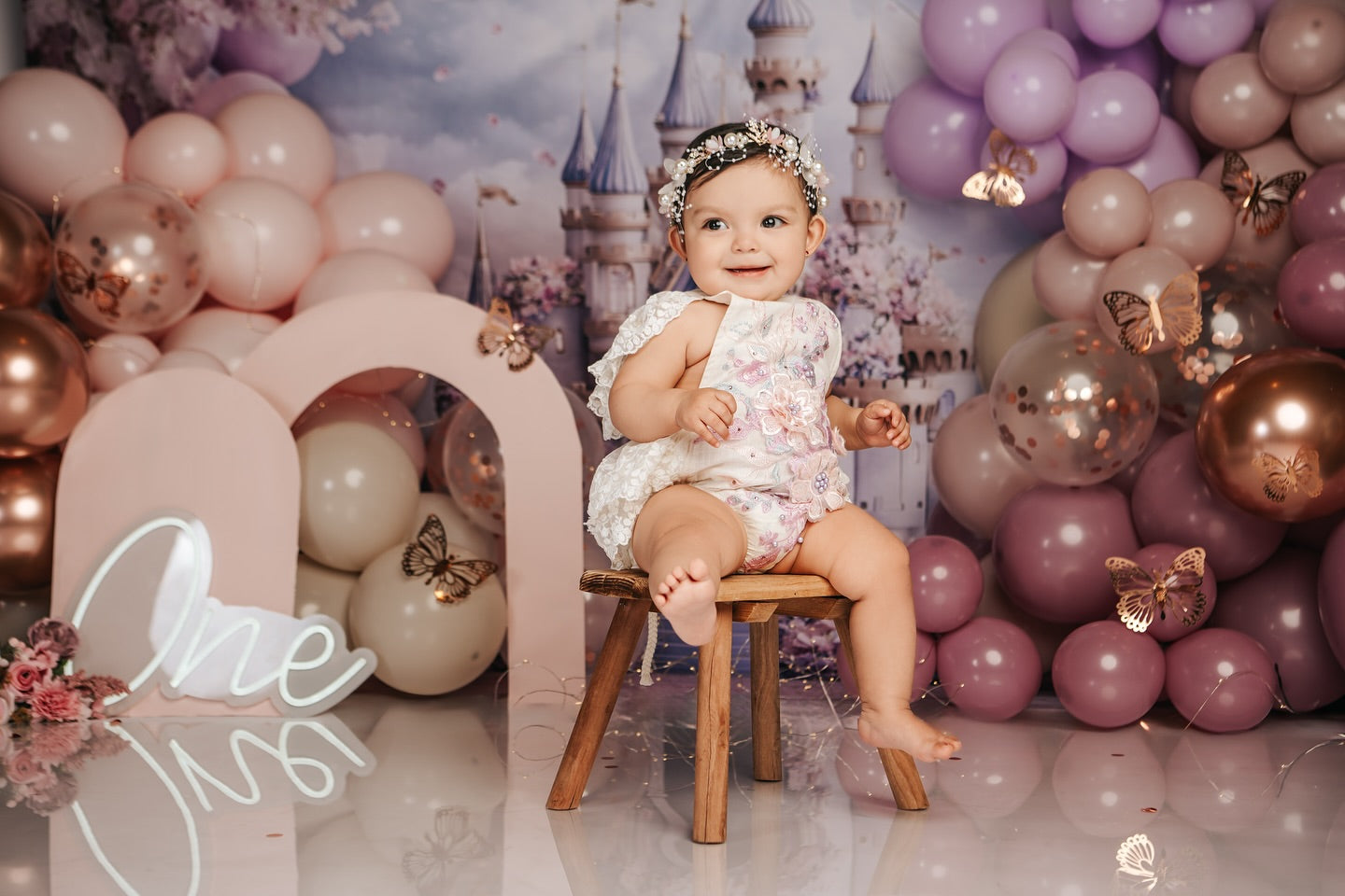 Photography Spring Backdrops Royal Castle Blooming Garden Backdrop UK LXX1-160