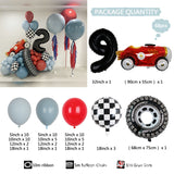 Racing Car Big Tyre Sports Car Boys Birthday Balloon Chain Decoration BA39