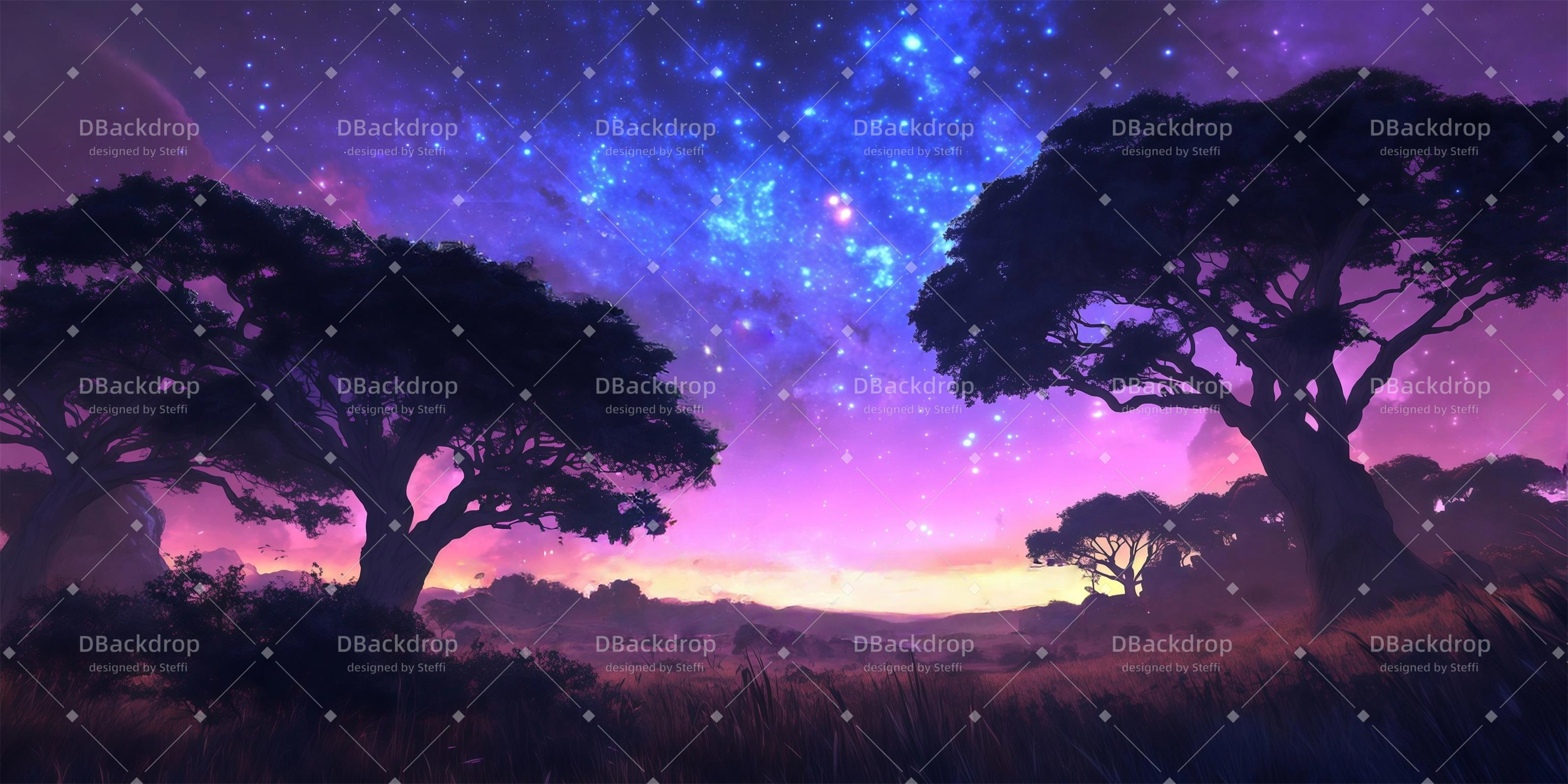 Dance Backdrops African Starry Backdrop for Theater UK CSH59-T52