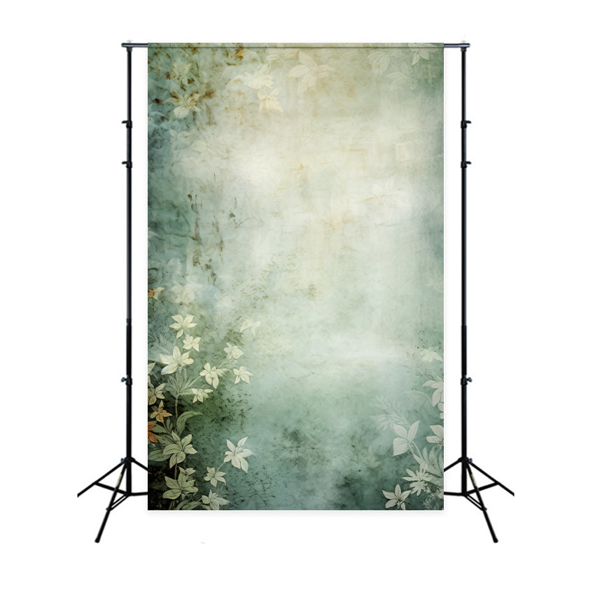 Photo Portrait Backdrop Blossom Themed Teal Wall Backdrop UK BRP-11-638