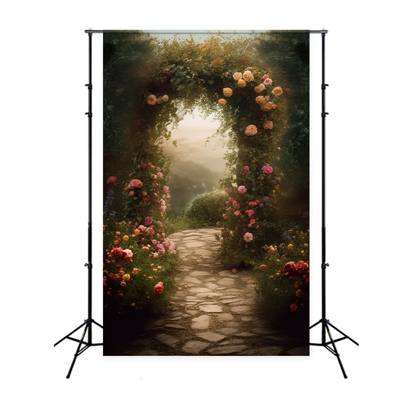 Backdrop Portrait Flower Archway Pathway Backdrop UK BRP-11-642