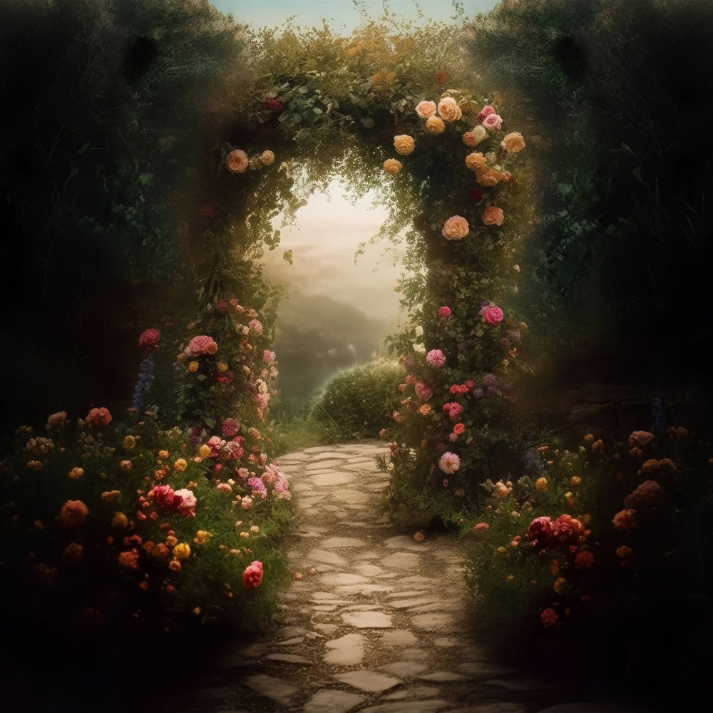 Backdrop Portrait Flower Archway Pathway Backdrop UK BRP-11-642