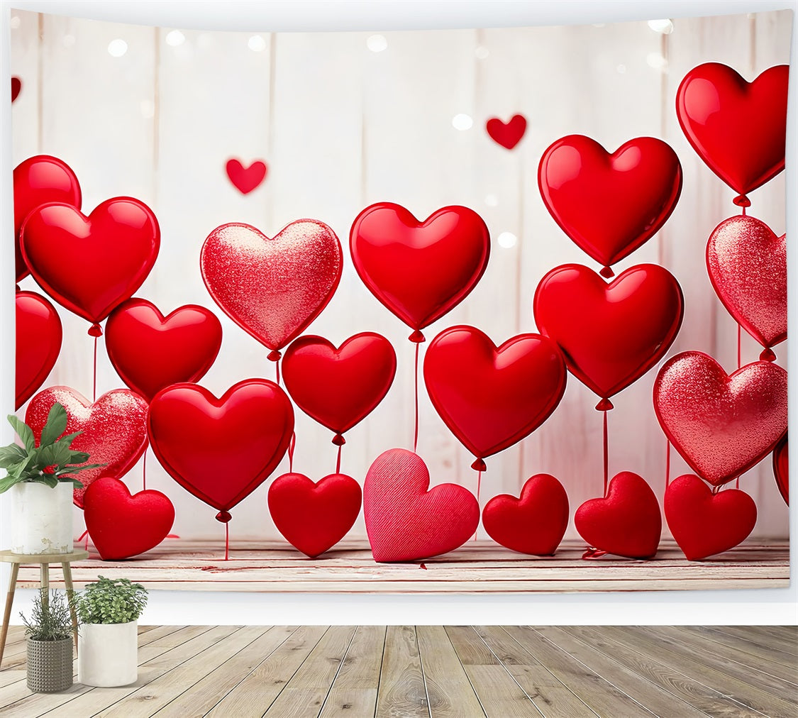 Valentine Backdrop Photography Red Heart Balloon Display Backdrop UK BRP1-105