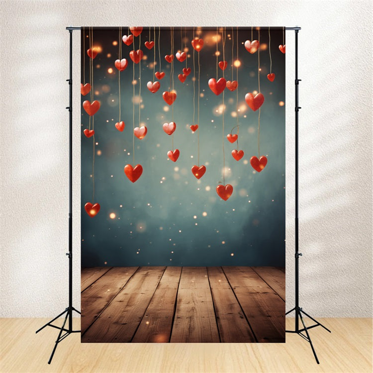 Valentine's Day Backdrop Glowing Heart String Festive Backdrop UK BRP1-107