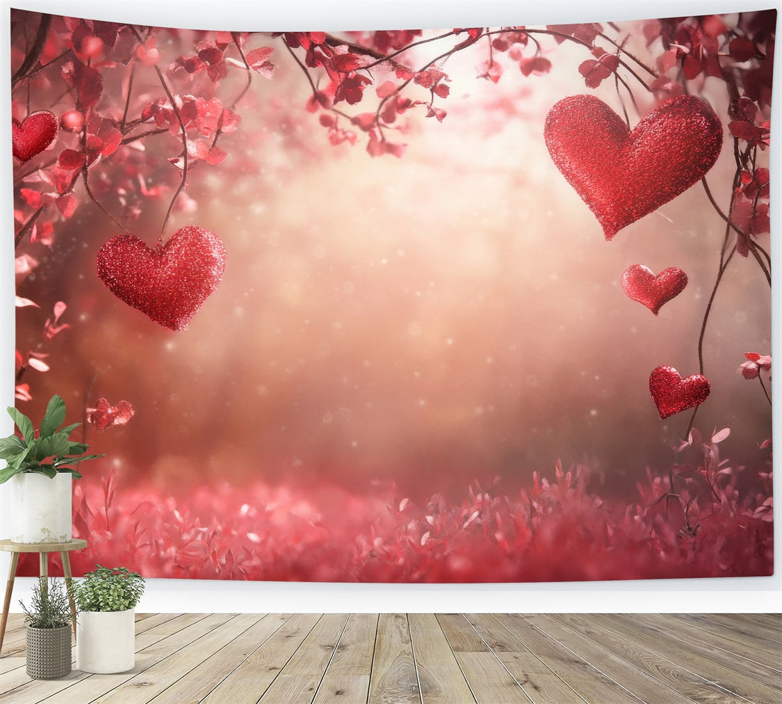 Valentine Backdrop Photography Heart Sparkles Dreamy Backdrop UK BRP1-118