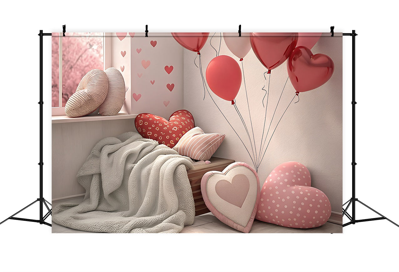 Valentine Backdrop Romantic Heart Decor Bedroom Backdrop UK BRP1-123