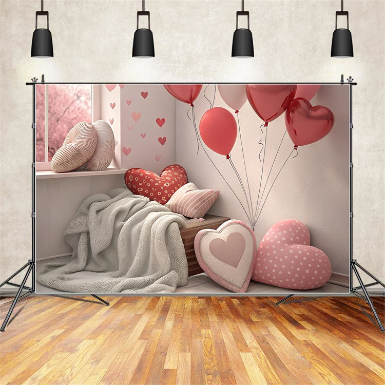 Valentine Backdrop Romantic Heart Decor Bedroom Backdrop UK BRP1-123