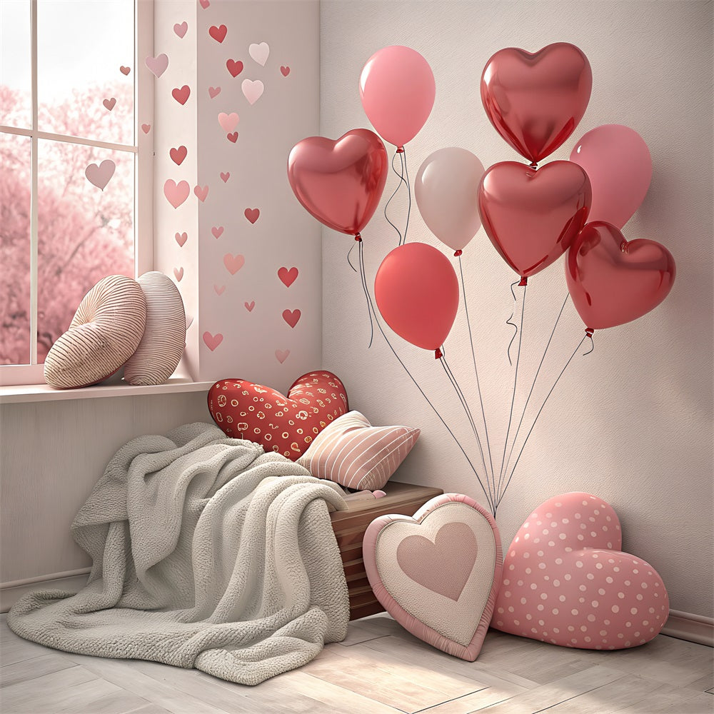 Valentine Backdrop Romantic Heart Decor Bedroom Backdrop UK BRP1-123