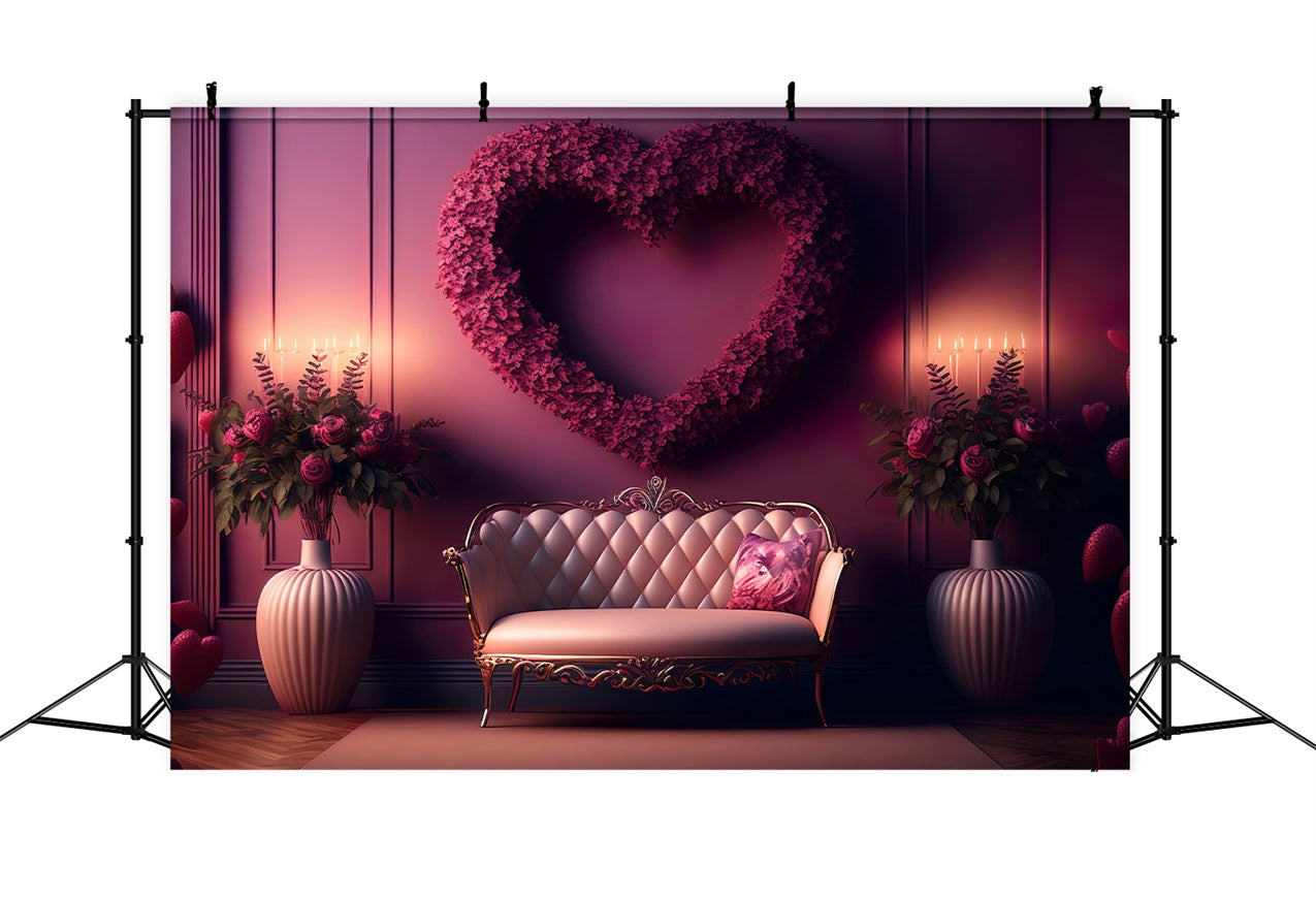 Valentine Backdrop Floral Vase Sofa Setting Backdrop UK BRP1-124