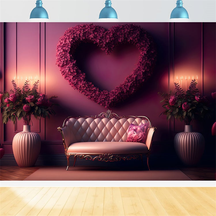 Valentine Backdrop Floral Vase Sofa Setting Backdrop UK BRP1-124